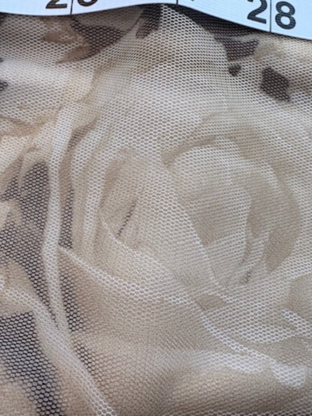 NWOT Tulle Evening Dress Beige/Taupe/sepia Floral Print Sequins Detail, sz PS - Picture 14 of 16